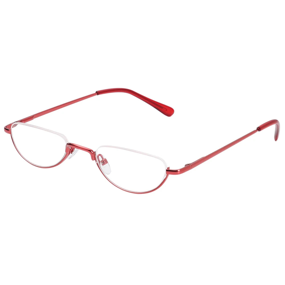 Slim Oval Metal Frame Glasses