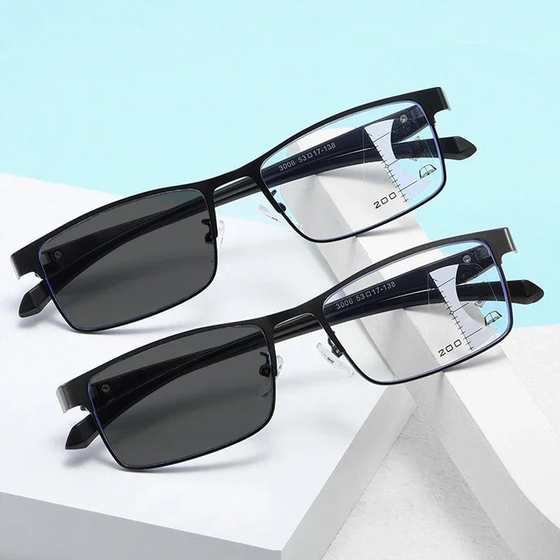Slim Half-Rim Rectangular Glasses
