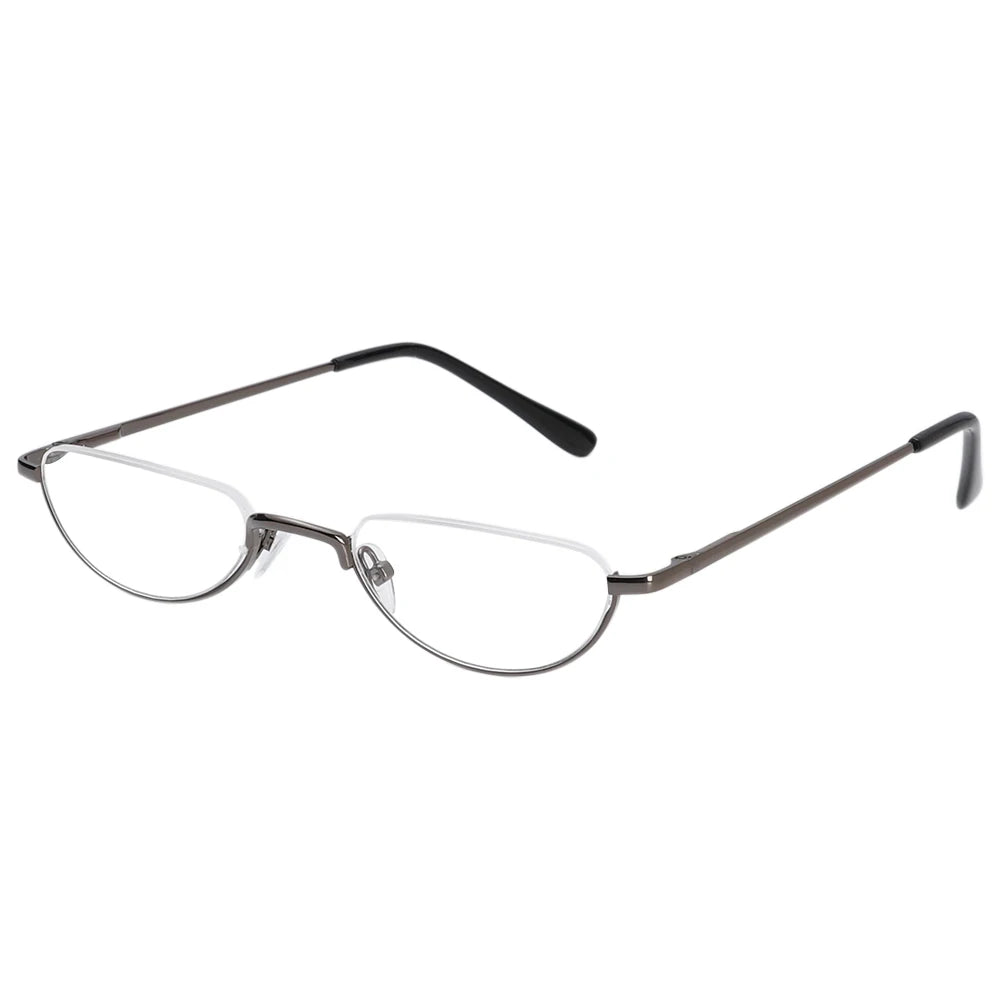 Slim Oval Metal Frame Glasses